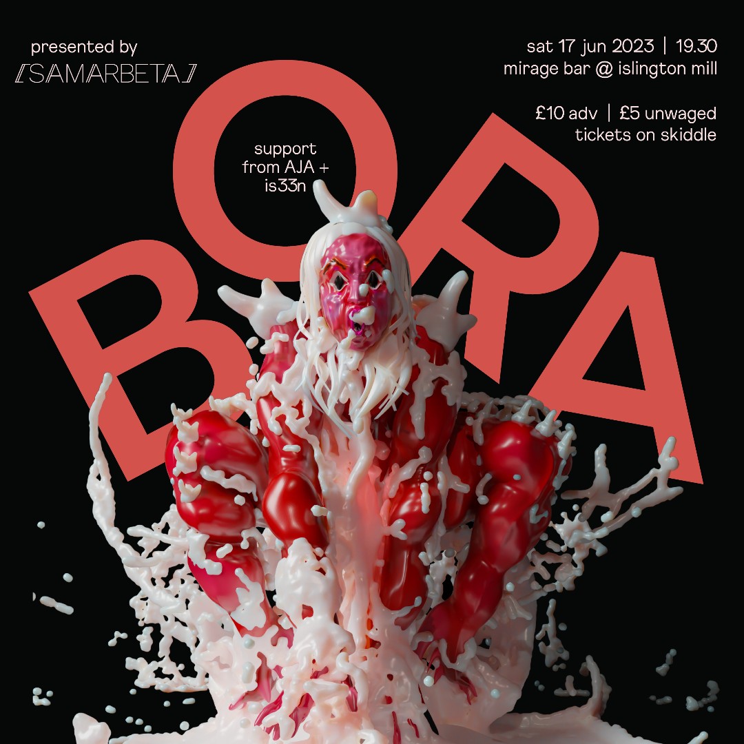 🎟 BORA's residency will culminate in a live show at Islington Mill, where they will share the sounds they have been making as works in progress.

Support from AJA + <a href="/i_s33n/">is33n</a> /// tickets £10 adv. with £5 unwaged option.

Get your tickets! ow.ly/XSq950Ormu7