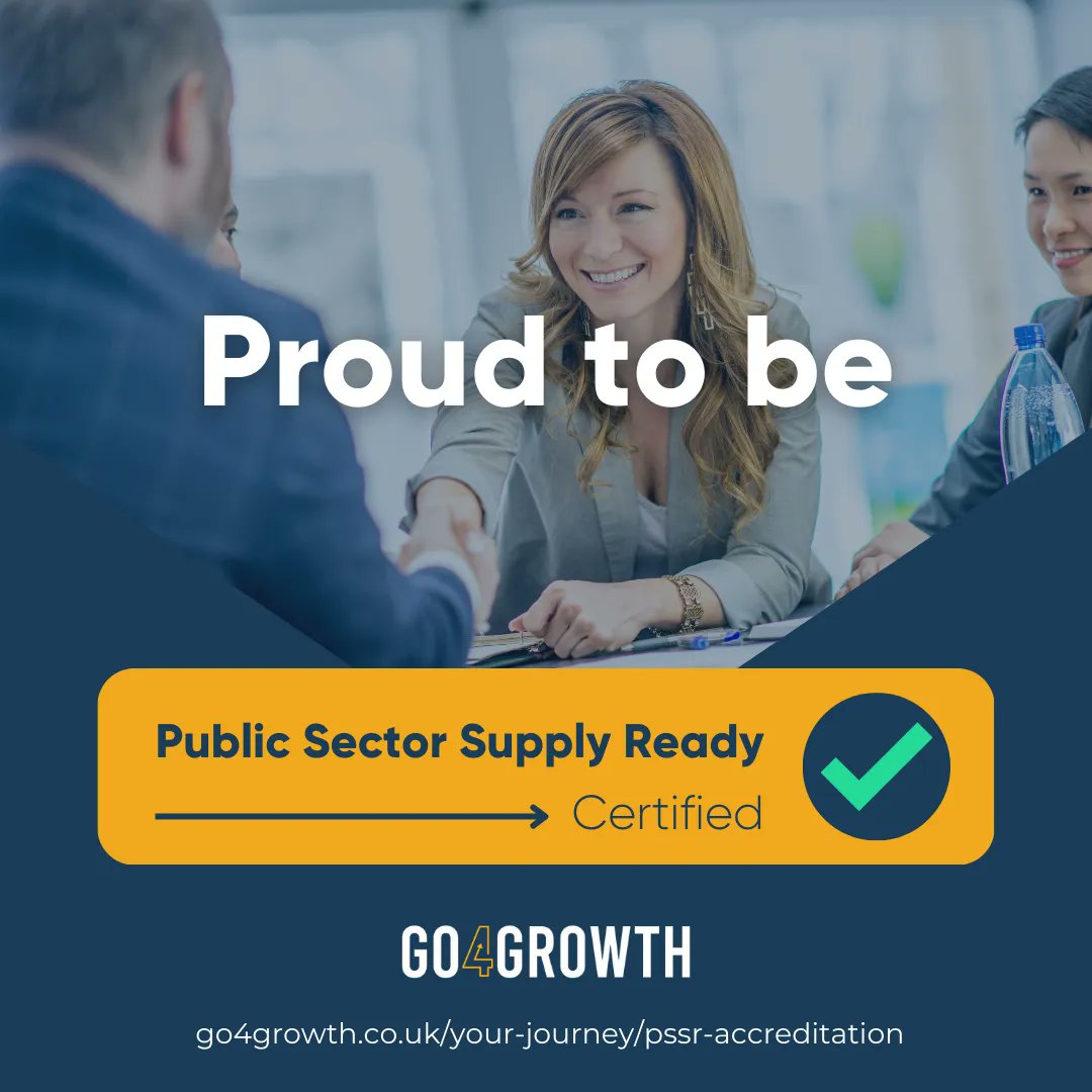 Achieve Public Sector Supply Ready accreditation with Go4Growth and demonstrate your supply-ready status to the public sector. FREE to all SMEs, VCSEs, micro and sole traders. 
💪 Fully supported 
✅ Improve your applications
🔊 Access events and advice
go4growth.co.uk/your-journey/p…