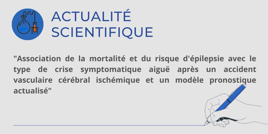 [#scientifique] 
Association de la mortalité et du risque d'épilepsie avec le type de crise symptomatique aiguë après un accident vasculaire cérébral ischémique et un modèle pronostique actualisé

👉jamanetwork.com/journals/jaman…

#epilepsy #epilepsie