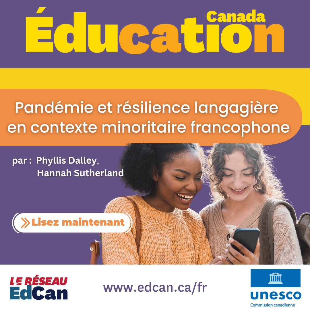 EdCanPub's tweet photo. La fermeture des écoles pendant la pandémie a eu un effet marquant sur la disponibilité et l'accessibilité des ressources pertinentes à la résilience langagière des jeunes francophones. Lisez plus : https://t.co/V5hcPtwLz6
@PhyllisDalley @uOttawa @PlayJouerCanada #EdCanKMb https://t.co/sKdkOyCjou