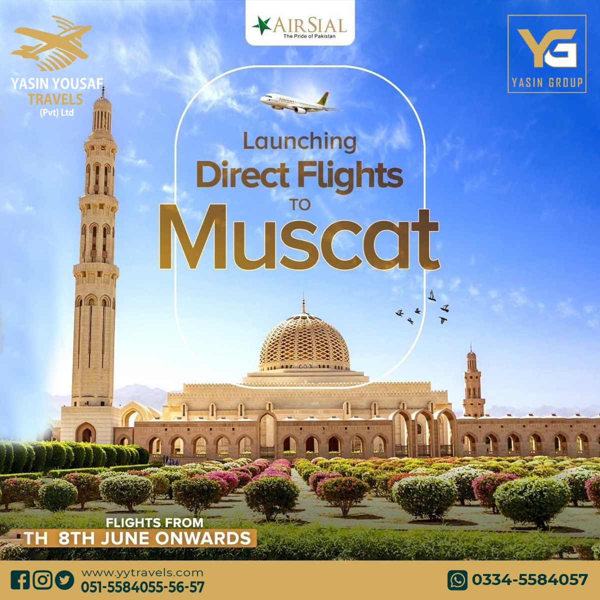 Launching Direct Flights to MUSCAT.
#airsial