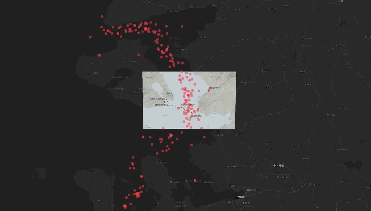 Jack Sapoch (@jacksapoch) on Twitter photo Today's impressive investigation from NYT is situated amongst literally thousands of previous driftbacks in the Aegean Sea
Here, a comparison of NYT's map of the incident off Lesvos to the cases geolocated by <a href="/ForensicArchi/">Forensic Architecture</a> et. al in our ongoing project:
forensic-architecture.org/investigation/… Today's impressive investigation from NYT is situated amongst literally thousands of previous driftbacks in the Aegean Sea
Here, a comparison of NYT's map of the incident off Lesvos to the cases geolocated by <a href="/ForensicArchi/">Forensic Architecture</a> et. al in our ongoing project:
forensic-architecture.org/investigation/…