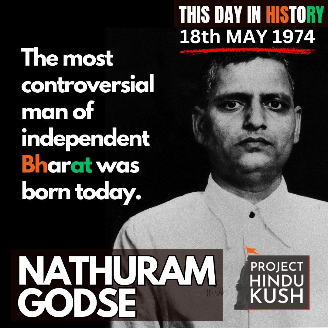 HindukushLive's tweet photo. "Today marks the birth anniversary of Nathuram Godse, a figure whose actions in history continue to spark debates and reflections on the consequences of extremism and violence. May this day serve as a reminder of the importance of promoting peace, tolerance, and understanding in our world. #History #Peace" #thisdayinhistory #projecthindukush