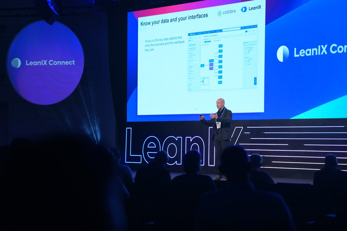 SAPLeanIX's tweet photo. The team from @collibra hosted a session at #LeanIXConnect Summit Europe about how to unlock the full potential of data and drive business value through #LeanIX - Collibra integration. 
Learn more here: https://t.co/lGG46soM5F

#enterprisearchitecture #dataarchitecture https://t.co/qvrxrcrSa5