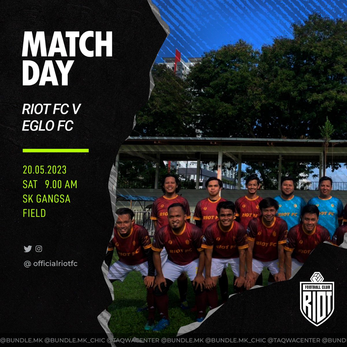 OfficialRiotFC's tweet photo. After almost a year, we are back! Come on you RIOT!
Setelah hampir setahun berehat, kami kembali! Ayuh RIOT!
#RIOTFC #forRIOT #RIOTogether #football #melaka #malaysia https://t.co/jx71pFc0gG