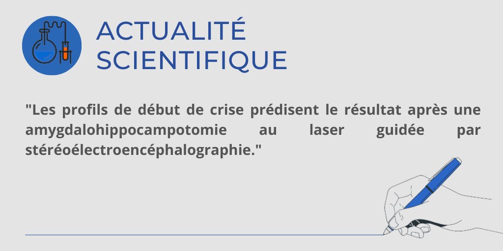 [#scientifique] 
Les profils de début de crise prédisent le résultat après une amygdalohippocampotomie au laser guidée par stéréoélectroencéphalographie.

👉onlinelibrary.wiley.com/doi/10.1111/ep…

#epilepsy #epilepsie