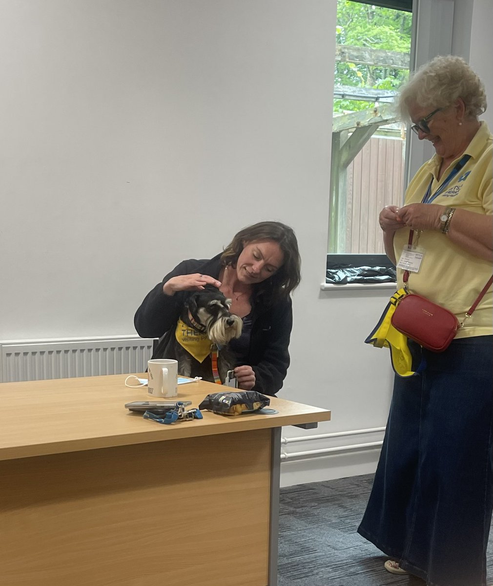 Tough time in safeguarding at the moment, increasing referrals and complex cases… weekly Friday team lunch with Aggie the hospital therapy dog helping destress the team 😎 thanks Aggie <a href="/RCHTWeCare/">Royal Cornwall Hospitals NHS Trust</a> <a href="/CornwallFT/">Cornwall Partnership NHS Foundation Trust</a> <a href="/AlisonB13294017/">Alison Bartlett</a> <a href="/LouiseD999/">Louise Dickinson</a> <a href="/kimvon_o/">Kim O'Keeffe - BEM</a>