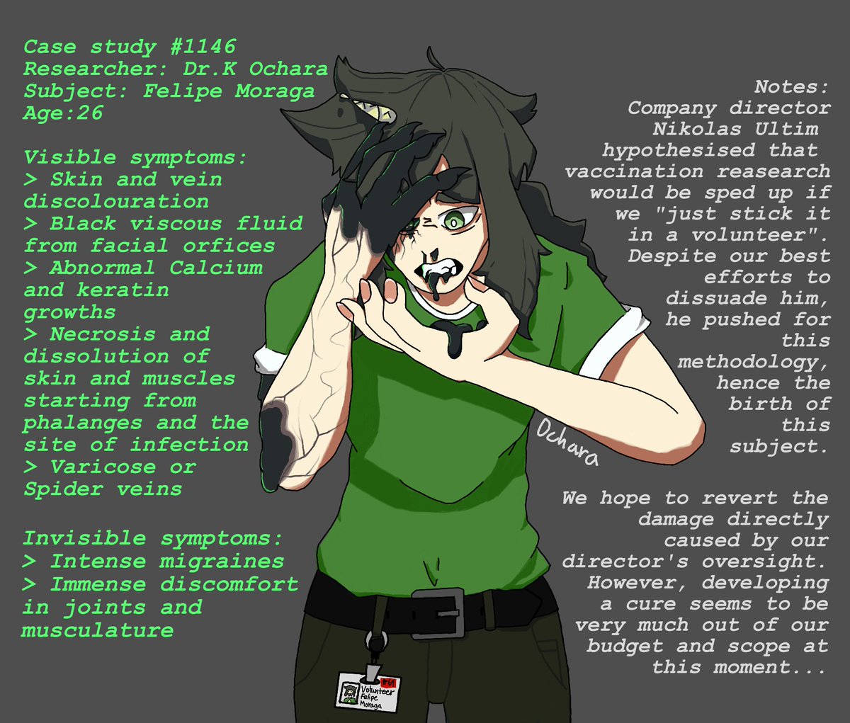ocharakonaide's tweet photo. Felipe moraga is infected.
Wanted to make symptoms for @bvckroomreactor 's Phirus AU!
#phirus #phisart
@phisnom https://t.co/Jlfer3FFxt