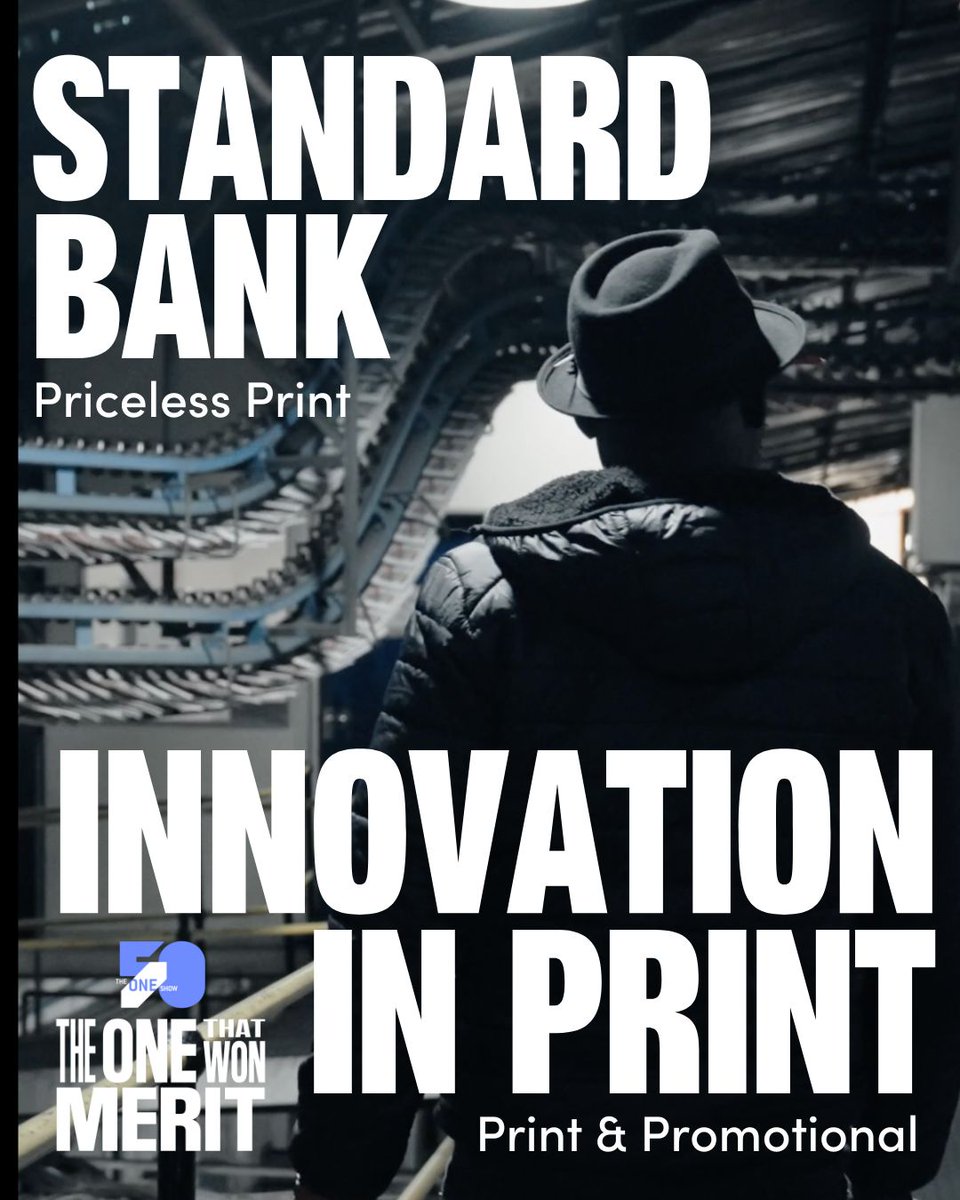 mcsaatchiabel's tweet photo. Congratulations to our teams and clients at @StandardBankZA on their @TheOneClub Merit Award win. Standard Bank won in the Print & Promotional category for Innovation & Transformation / Innovation in Print.
#OSAwards #OneShow50 #TheOneClubforCreativity https://t.co/0pzbMR6Bun