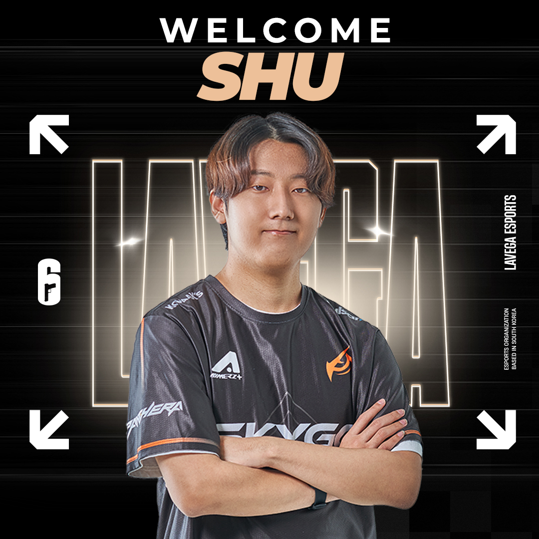 [WELCOME]

<a href="/lavegaesports/">Daedong LAVEGA e-Sports</a> 레인보우 식스팀에 <a href="/ShuShuR6s/">SHU99</a> 슈선수가 새롭게 합류 했습니다.
앞으로도 많은 관심과 응원 부탁드립니다.

wlecome our New "Shu" joined the Rainbow-Six team.
We ask for your interest and support in the future.

#LVGWIN #R6S