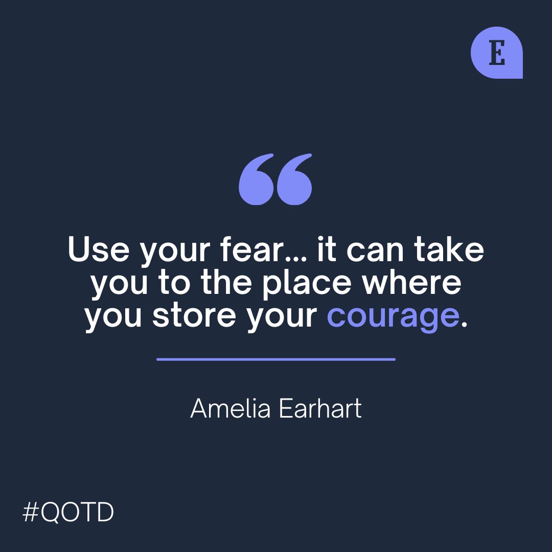 Entrepreneur's tweet photo. conquer the day with courage! #QOTD https://t.co/jA4B2BiAey