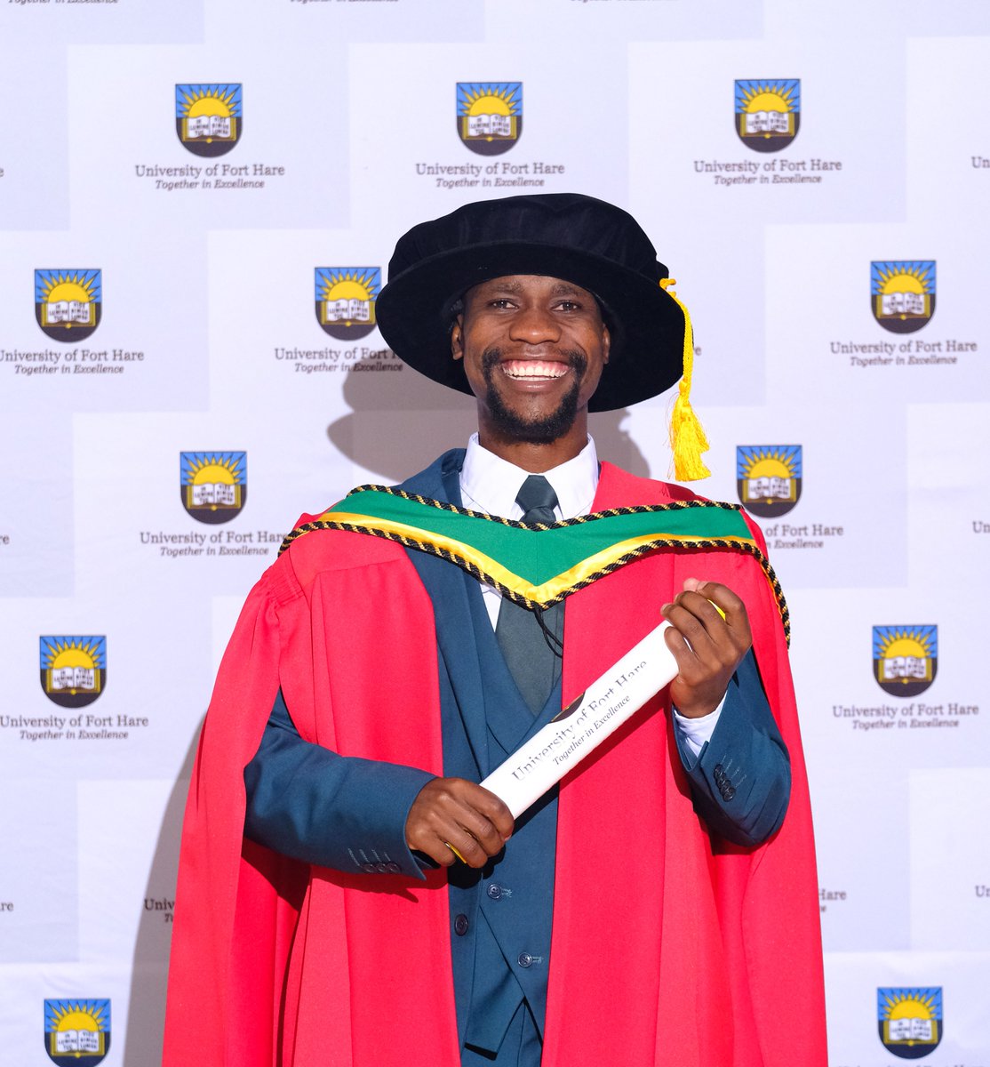 Dr Sibusiso Alven, 29, who grew up in “deep rural” Cofimvaba, has scaled academic heights to graduate with a PhD in chemistry at UFH – a reward for all the years he had to walk over 10 km and cross a river to get to school as a young boy.

ufh.ac.za/news/News/Youn…