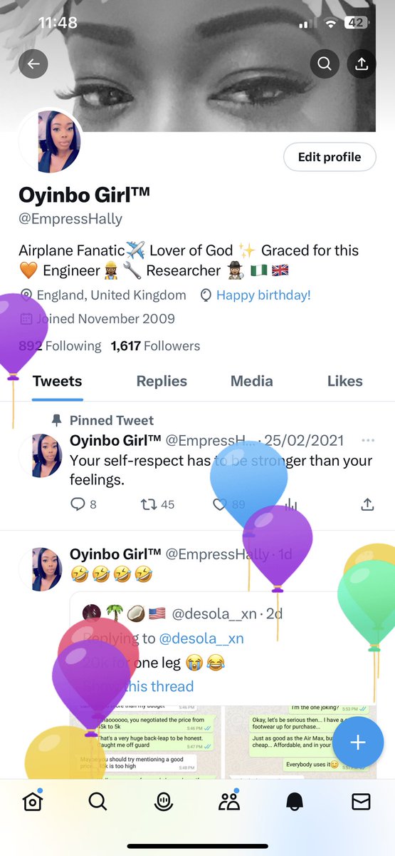 EmpressHally's tweet photo. It’s balloons day… Happy Birthday to me ❤️🎉 God is faithful. https://t.co/Enonqg1Xzr