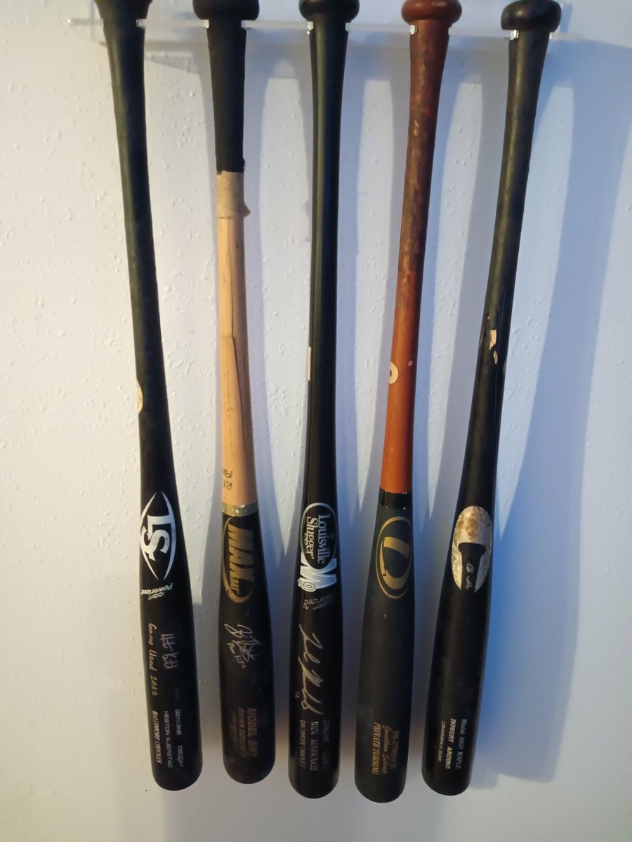 FloridaOriole's tweet photo. Good morning #Birdland! I did a thing last night.... Batter up! #Schoop #Markakis #Andino #Kjerstad #Roberts #gu #bats #orioles https://t.co/FZbhudQFh4