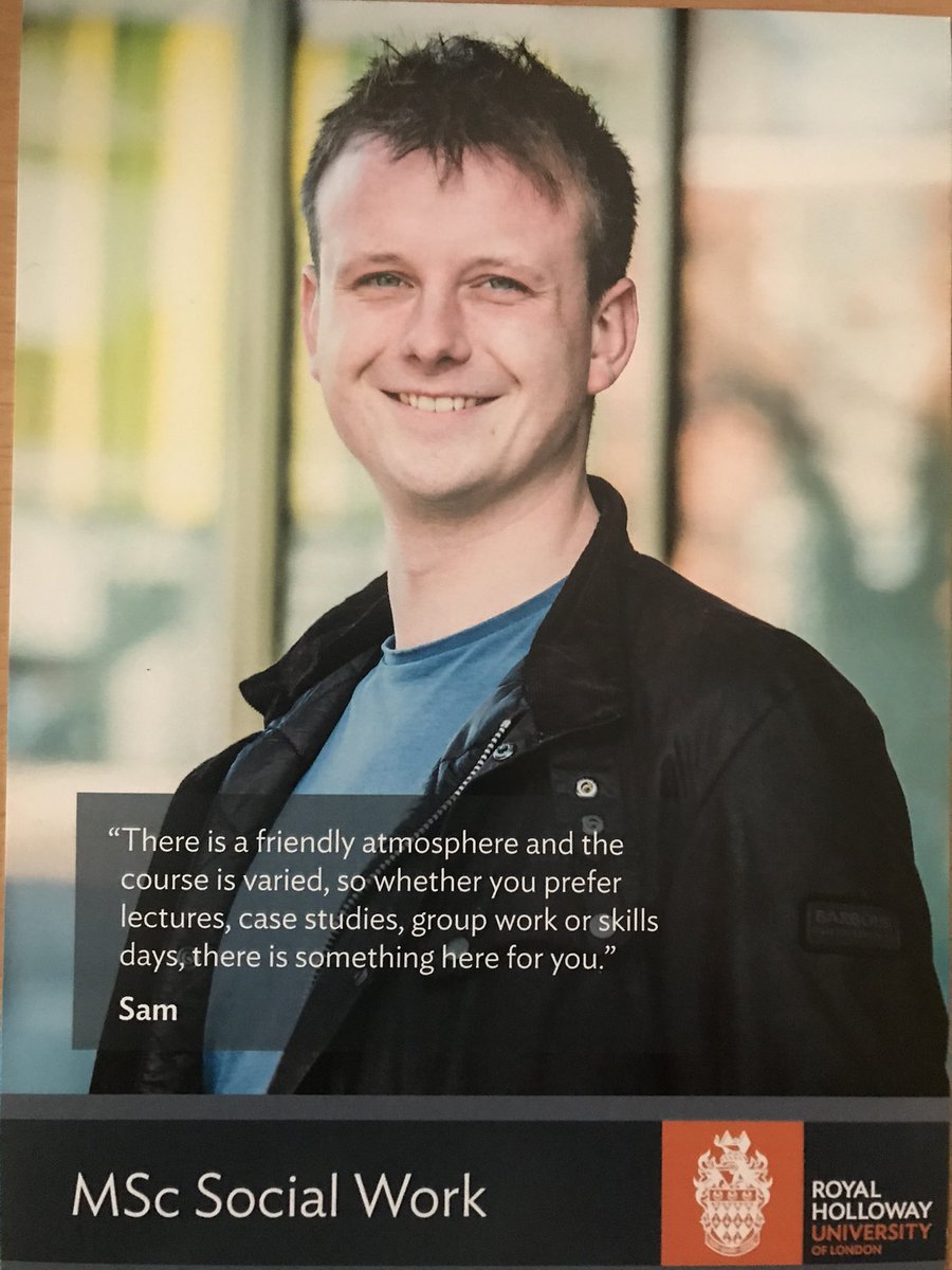 rhulsw's tweet photo. Messages from our alumni #MScSocialWork Find out more 24th May Open Eve 4-6pm Eventbrite ππ½ππ½ https://t.co/hOkN0xG79M