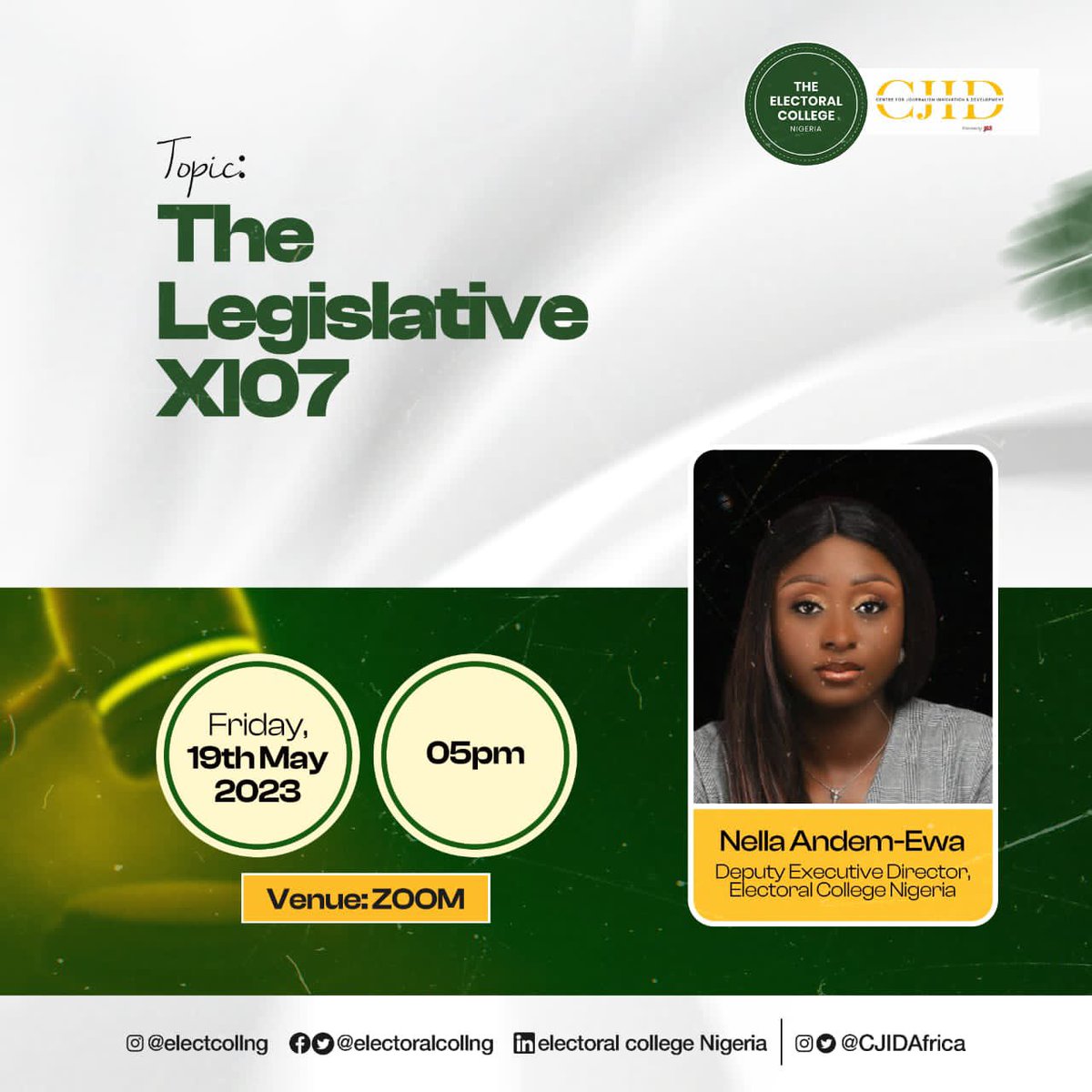 electoralcollng's tweet photo. Today on the #XIcohort of the #Politeracy and #Governance Class 

Topic: The Legislative 

Facilitator: @nellaae 

#Electoralcollng #TELAF #CJID https://t.co/6m00V4tFah