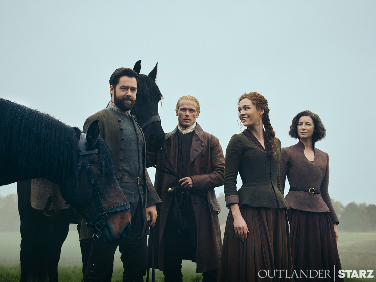 FilmingScotland's tweet image. The @Outlander_STARZ  family.

More photos from our Gallery shoot with photographer, James Minchin.

@STARZ, @LeftBankPics &amp;amp; Portfolio One.

#OutlanderSeason7
