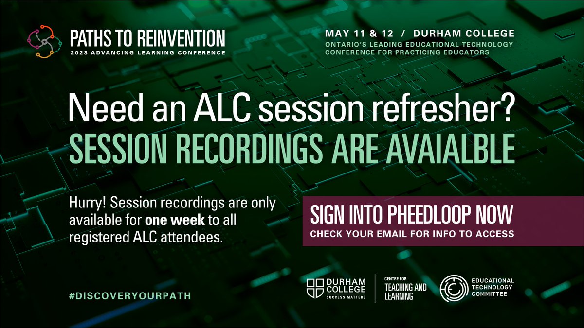 advlearn's tweet image. Need an ALC session refresher? Session recordings are available for one week to all registered conference attendees. Check your email for information to access the recordings on Pheedloop now! #DiscoverYourPath #advlearn2023