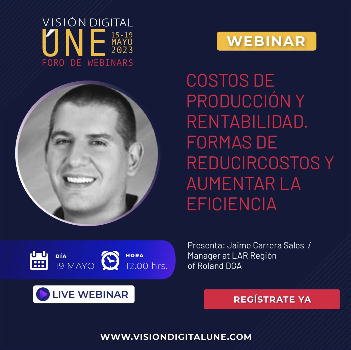 MarcosMej83's tweet photo. ¿Cómo reducir costos y aumentar la eficiencia? 💡
No se pierdan HOY el #webinar por Jaume Carrera, Sales Manager at LAR Region of #RolandDGA.
🔎 Registro: https://t.co/amN0Ccuk51
#CreaConRoland #Negocios #ImpresiónDigital
@diazgiles @isopixel @MEROMEROMX https://t.co/Pnu0AwJFvm