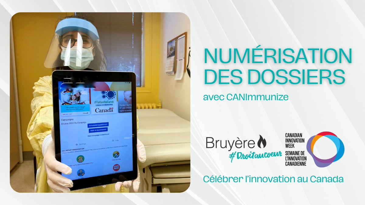 Depuis que nous avons commencé à utiliser le logiciel Clinic Flow dans les centres de vaccination contre la grippe de Bruyère, @CANImmunize est devenu la plateforme de vaccination par excellence dans plusieurs provinces. Voyez où tout cela a commencé : bruyereinnovation.ca/fr/canimmunize