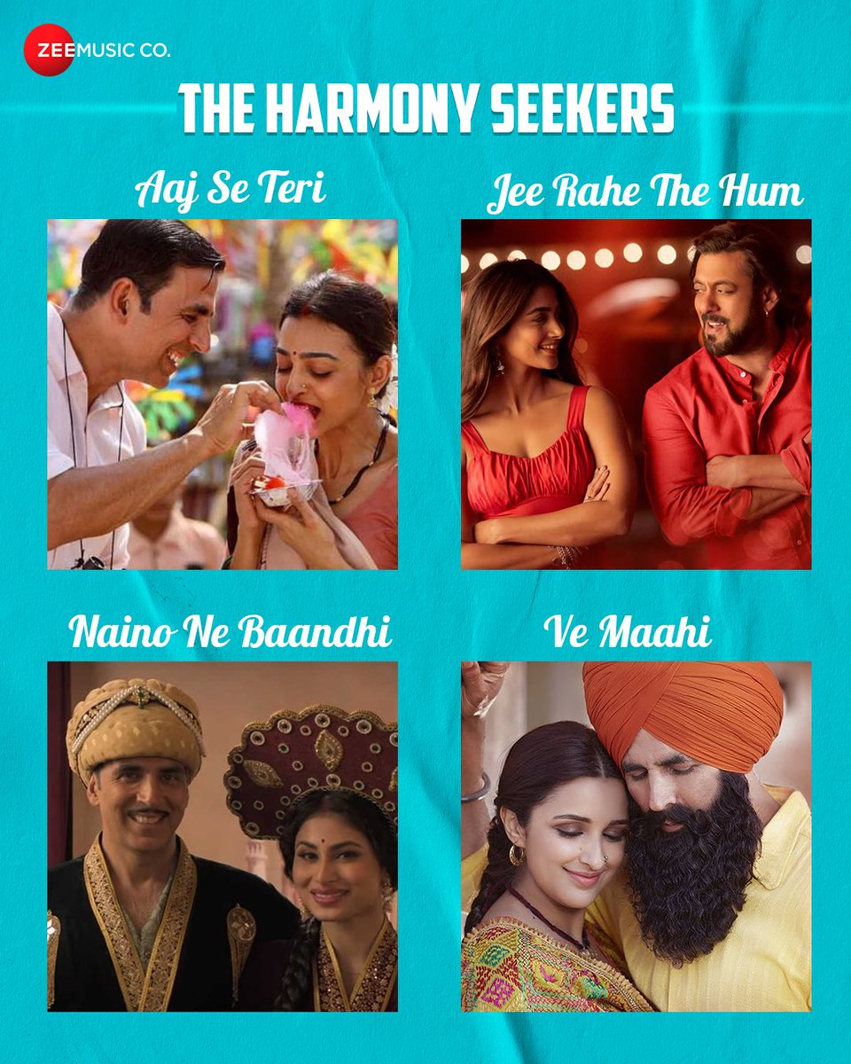 ZeeMusicCompany's tweet photo. What’s your score out of 12?

#RabbaJanda #ApnaBanaLe #YuTereHueHum #NaiyoLagda #AajSeTeri #JeeRaheTheHum #NainoNeBaandhi #VeMaahi #SaudaKharaKhara #Thumkeshwari #KinnaSona #Makhna #ZeeMusicCompany https://t.co/1ivyFwi5CB