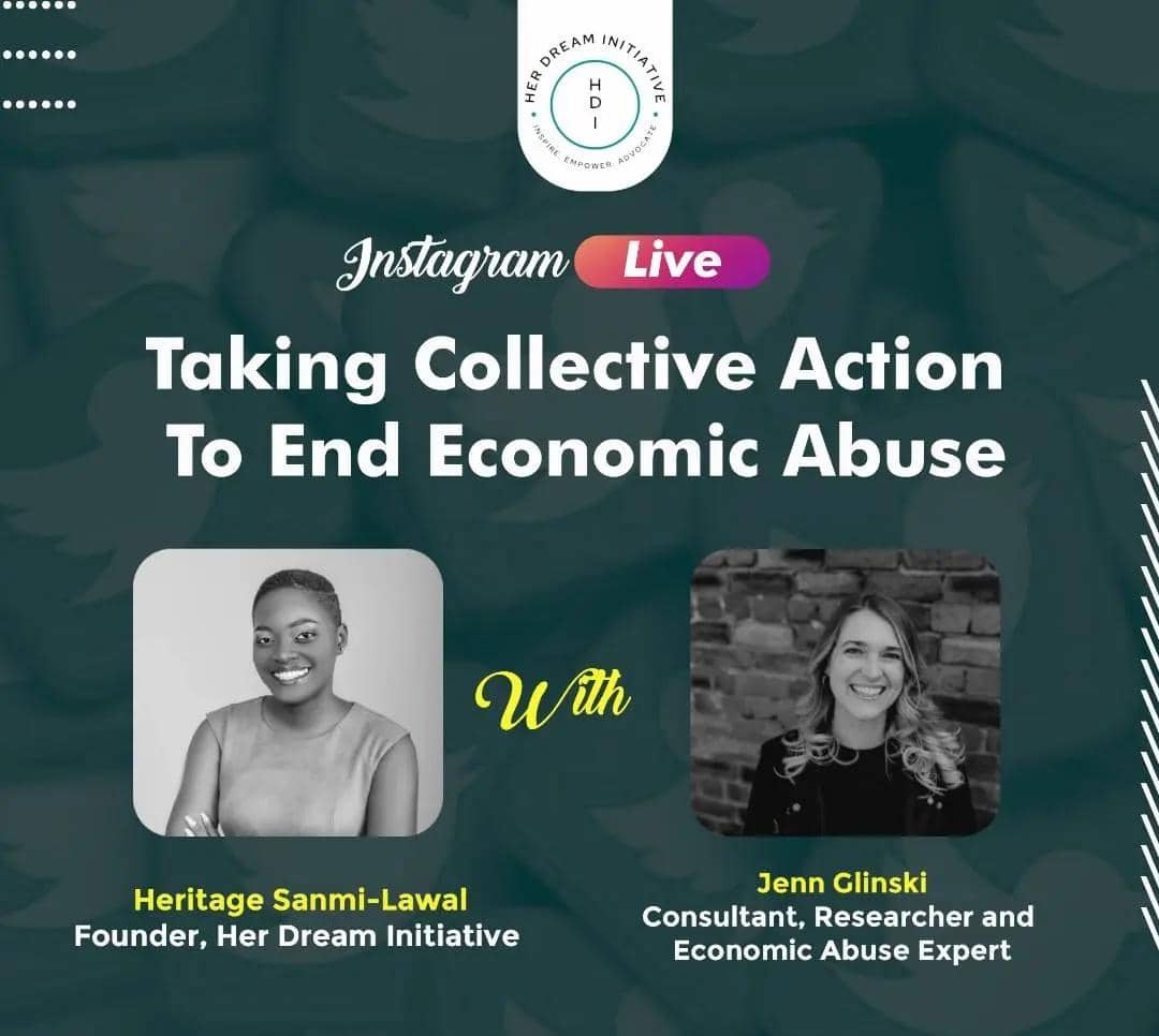 It's today!

Join us by 7pm on Instagram.

#endeconomicabuse #womenrights #herdreaminitiative #TGIF #instagramlive