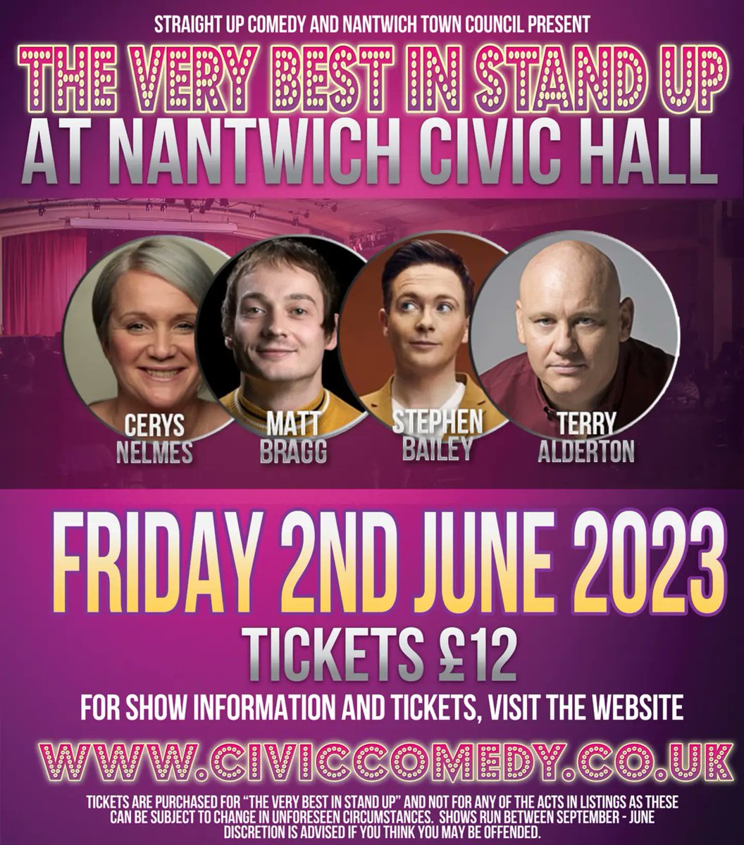 CivicComedy's tweet photo. 🫳🎤  This is a seriously killer line up for June's Very Best In Stand Up... Tickets on sale now at https://t.co/GROGr9VSs0 - You don't want to miss this one! https://t.co/aNCBL1OCQn