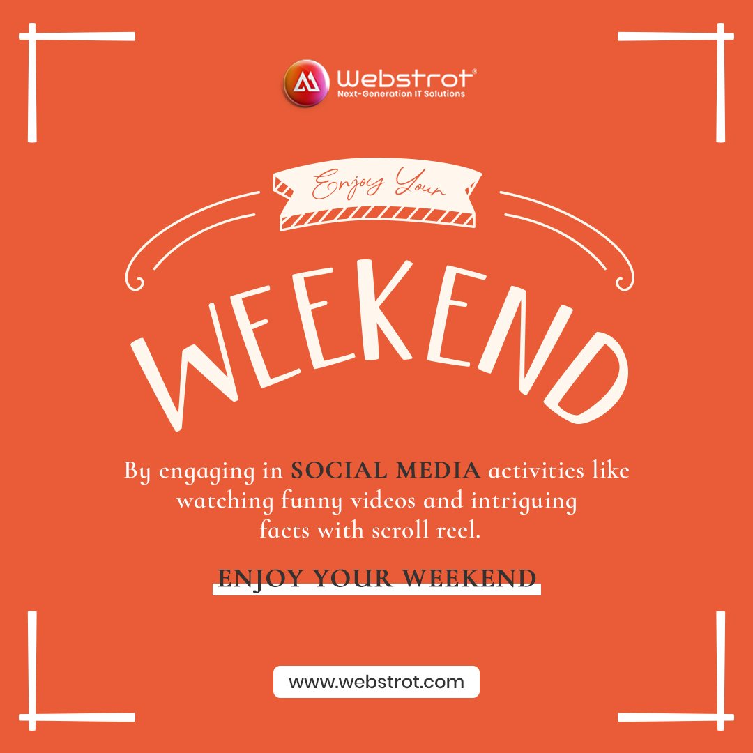 RT @webstrot: Have a great weekend.

#happyweekend #weekover #happyweekendeveryone #weekendfun #HappyWeekend 😁 #weekendvibes #websitedesign #webdesign #LogoDesign #mobileappdesign #websiteredesign #Digitalmarketing #webdesignservices #webdesigncompan…