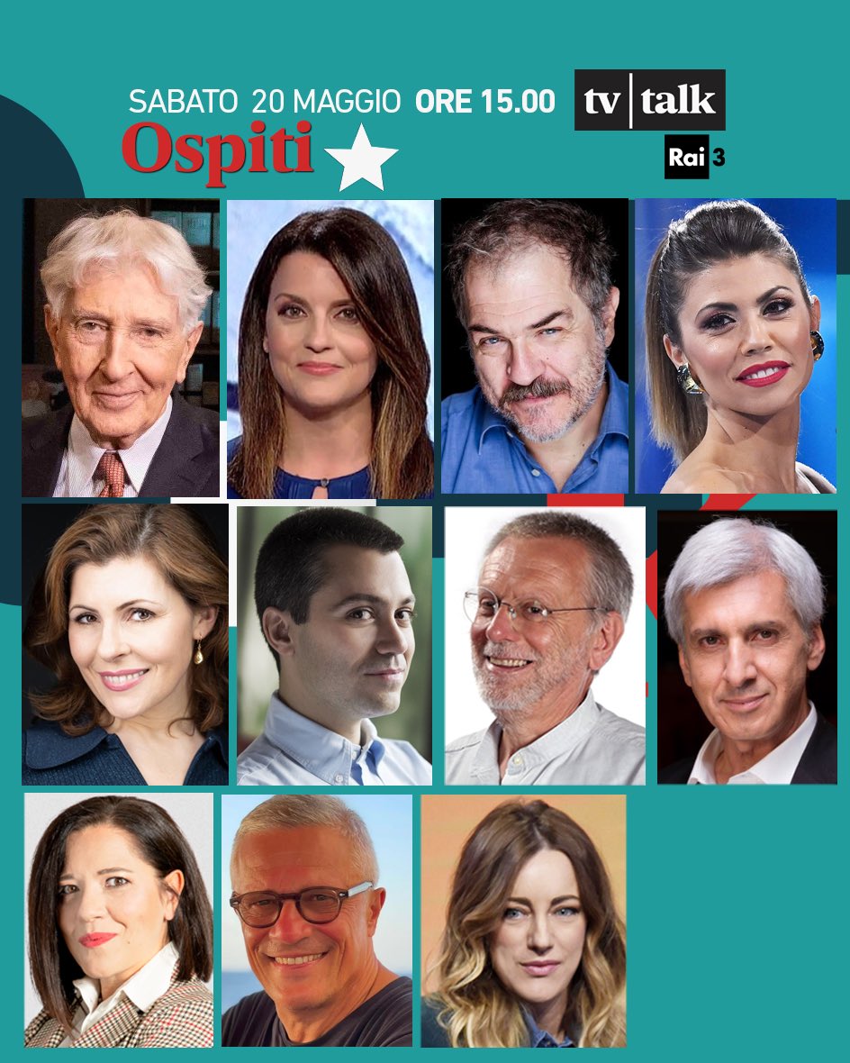 TvTalk_Rai's tweet image. Una gran puntata! Sveleremo anche le nomination dei #TvTalkAwards. Ospiti Corrado Augias, Isabella Romano, Andrea Pennacchi e Flora Canto. E con @BarbaraGSerra @saverioraimondo @MassimoCirri @Riccardo_Bocca @martacagnola @LucaDondoni e @claudoe. Sabato ore 15.00 su Rai3! #tvtalk