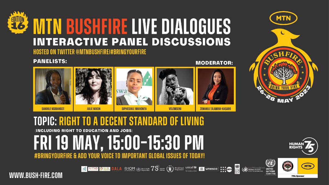UNDPEswatini's tweet photo. In about 30 minutes, we go live on the @MTNBushfire live dialogue held in partnership with @UNEswatini. #BringYourFire #YouthEmpowerment #EYEP #Investinyouth https://t.co/WDVFKA6IDJ