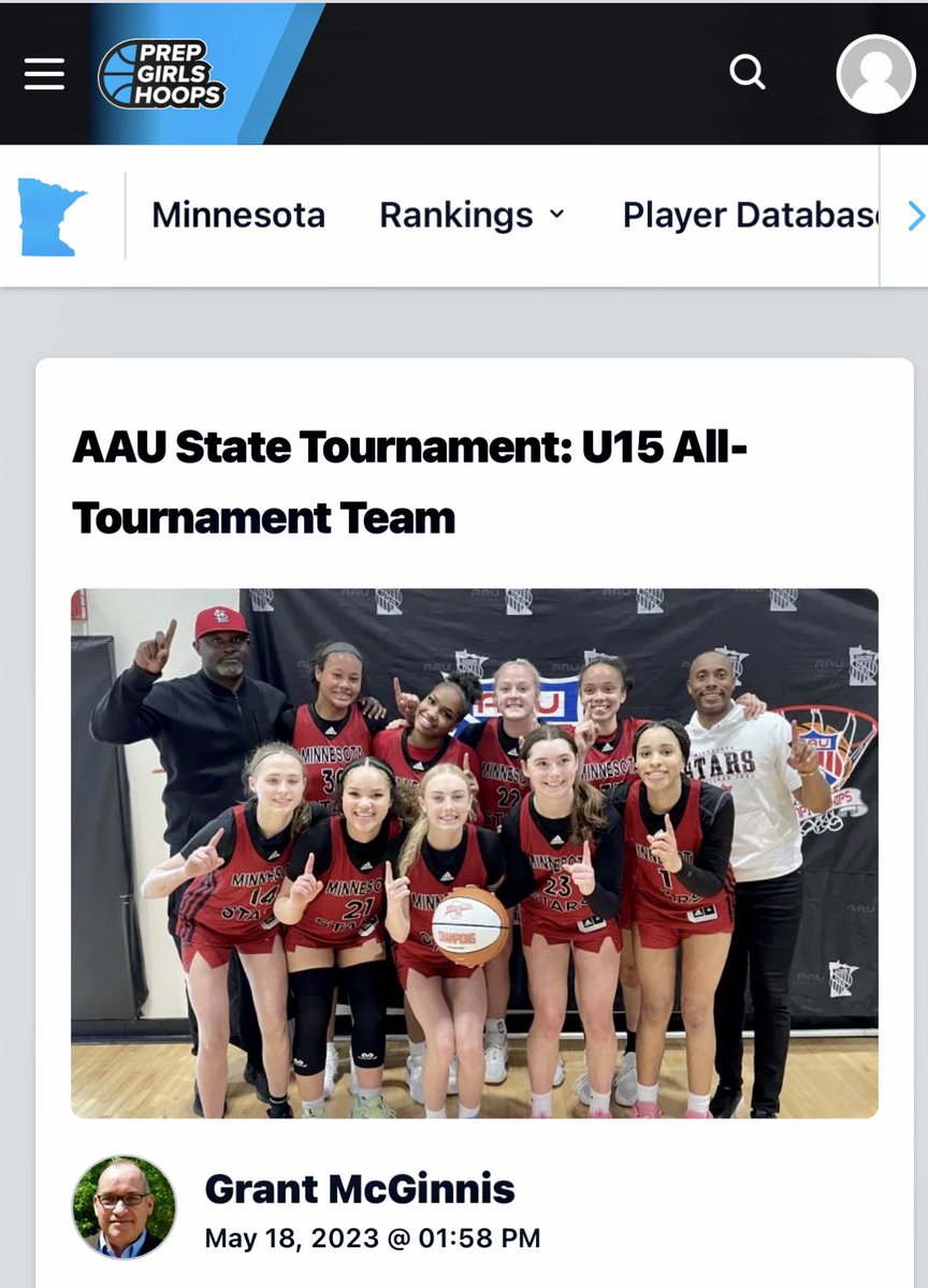 GeeCrossfire's tweet photo. Congrats to our very own @JoannaT32 with the HM nod for the MNAAU State All Tournament team. So much fun to watch you play! @CrossfireGHoops @GMacHoops @PGHMinnesota @AAUEvents https://t.co/cPeEUOUcGy
