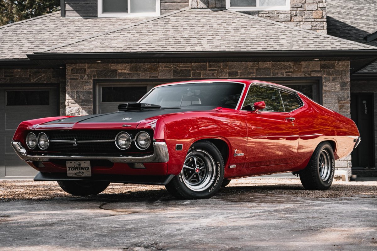 Bringatrailer's tweet image. Now live at BaT Auctions: 1970 Ford Torino Cobra 429 Super Cobra Jet. bringatrailer.com/listing/1970-f…