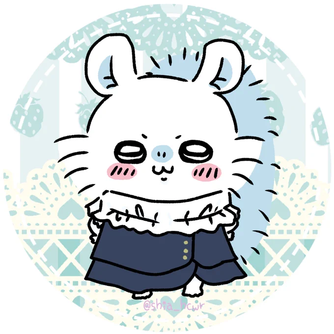 27.なんかこんな感じの服を着たモモンガ  #ちいかわファンアート