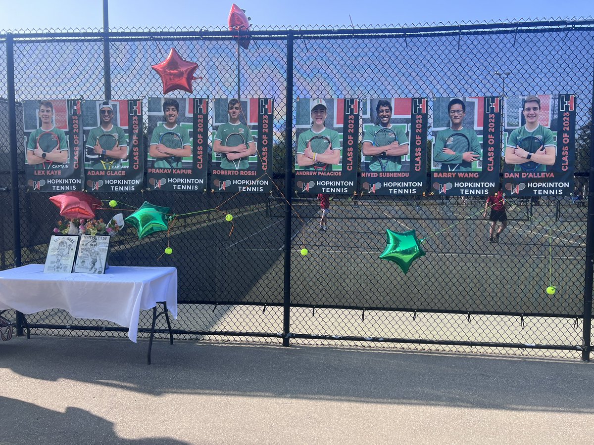 hhspressorg's tweet photo. Latest Sports Update: Congratulations to our Boys Tennis Seniors – Lex, Adam, Pranav, Roberto, Andrew, Nived, Barry, and Dan! https://t.co/0X2oHrgfgf