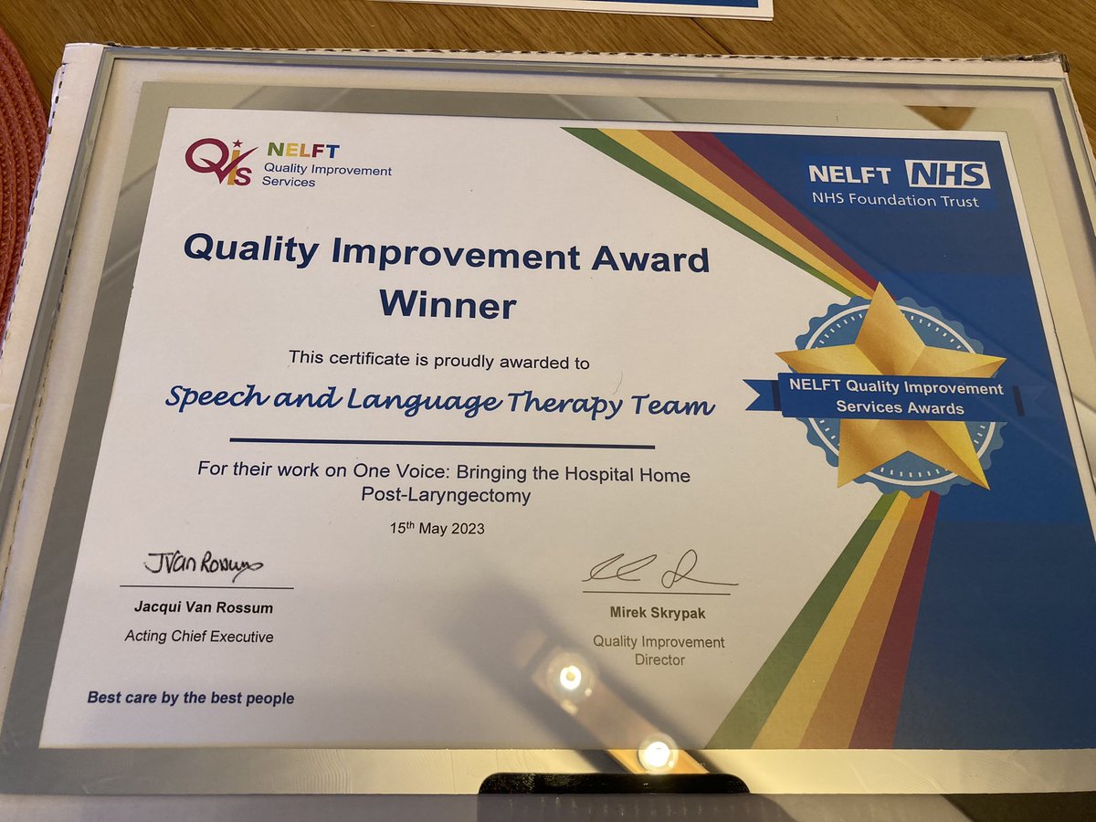 NELFTAdultSLT's tweet photo. Yay it’s #high5friday!
🙌@nelftqis learning event presentation
🙌shared #SLTsinMH for #MHAwarenessWeek @NELFT_AHP
🙌4th #AphasiaICAP complete ✅
🙌hosted virtual interactive tour @ValenceHouse for ppl w/ aphasia
🙌shiny team award for #QI #laryngectomy #coproduction
👇👇👇 https://t.co/TczqWyucEy