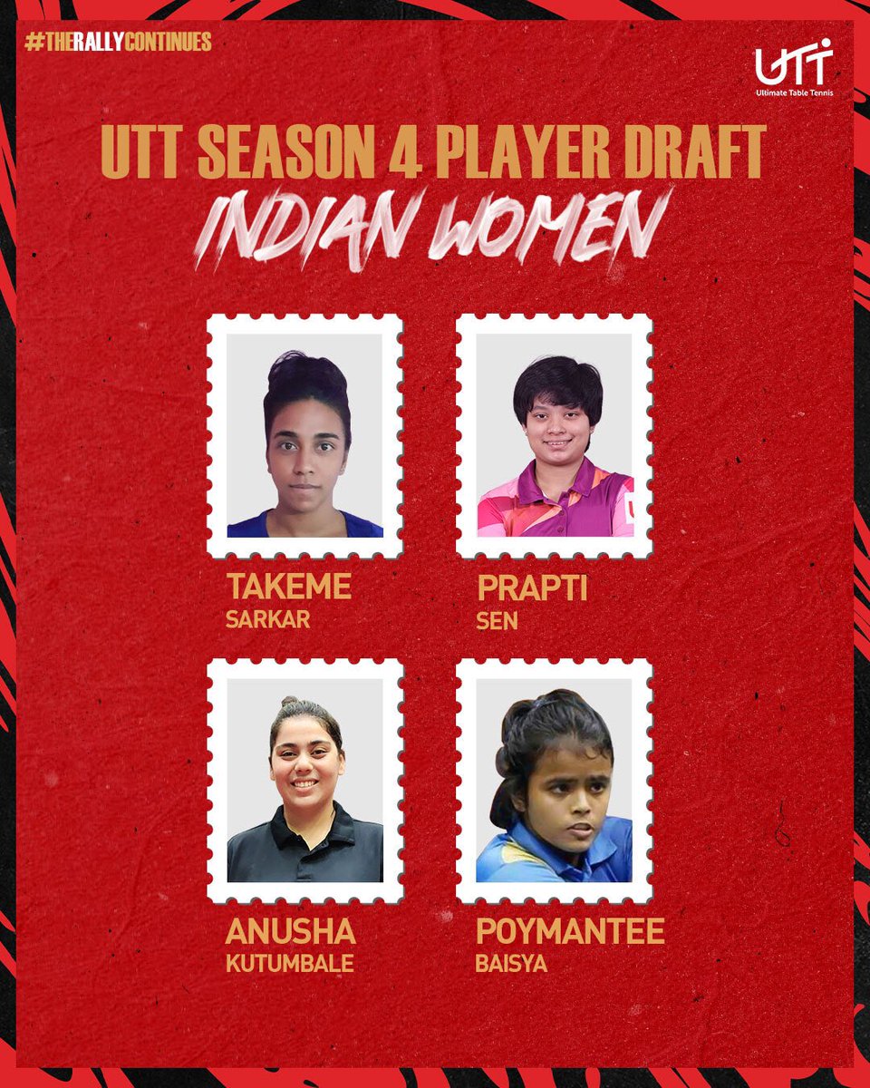 Who run the world? Girls! 👸🏻 

Make way for India’s top female paddlers, all set to bring their best to UTT Season 4. 💪

Watch out for the UTT Season 4 Player Draft on 2nd June! 🏓

#UltimateTableTennis #TheRallyContinues #TableTennis