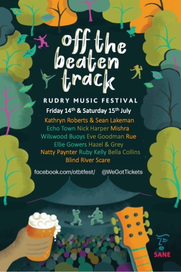 We'll be heading #OffTheBeatenTrack again in July! 

A cracking line-up at @otbtfest once again this year, including our mates @EveGoodman and @BellaCollinsMus. Hopefully see you there!

Details at facebook.com/otbtfest

Tickets via @WeGotTickets at wegottickets.com/f/12995