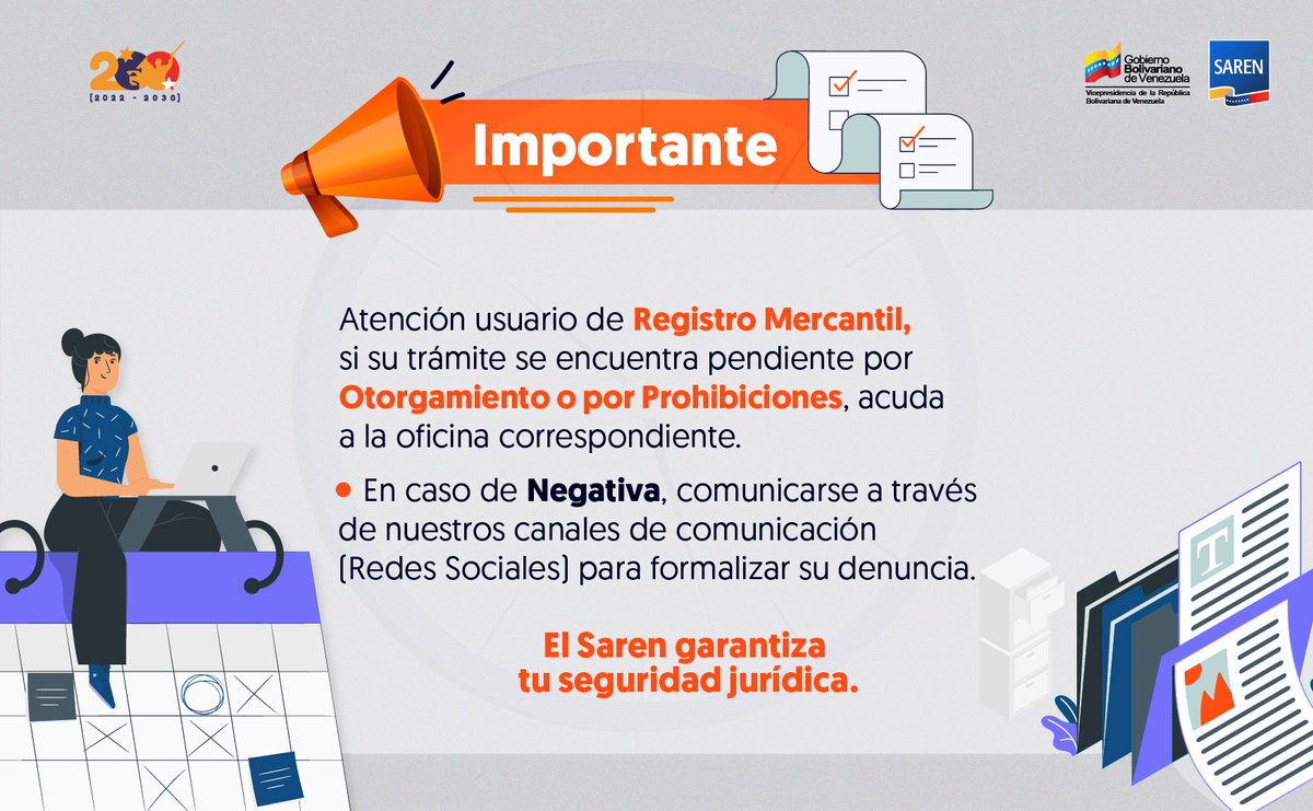Saren_ve's tweet photo. #Importante ➡️ Atención usuario de Registro Mercantil, este mensaje es para ti.

Más detalles aquí: https://t.co/B3SfQl2KM3 

#19May
#1x10ContactoConElPueblo https://t.co/56eIhzkLGz