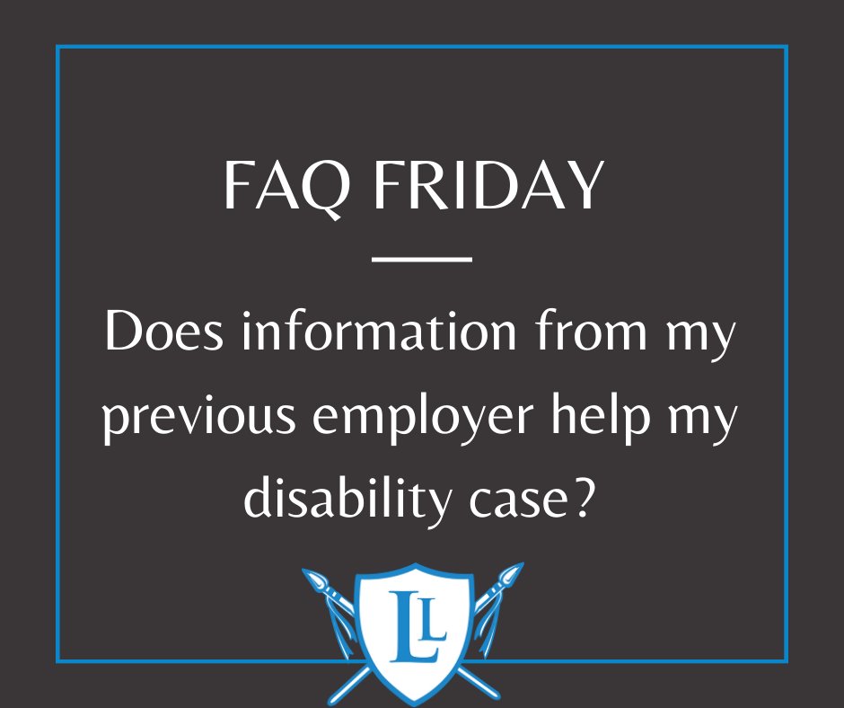 LinerLegal's tweet image. The answer is, sometimes! Information from your previous employer is only helpful if they talk about how your disability impacts your work, and prevents you from working now. 

#disability #shorttermdisability #cleveland #akron #canton #columbus #sandusky #youngstown #warren