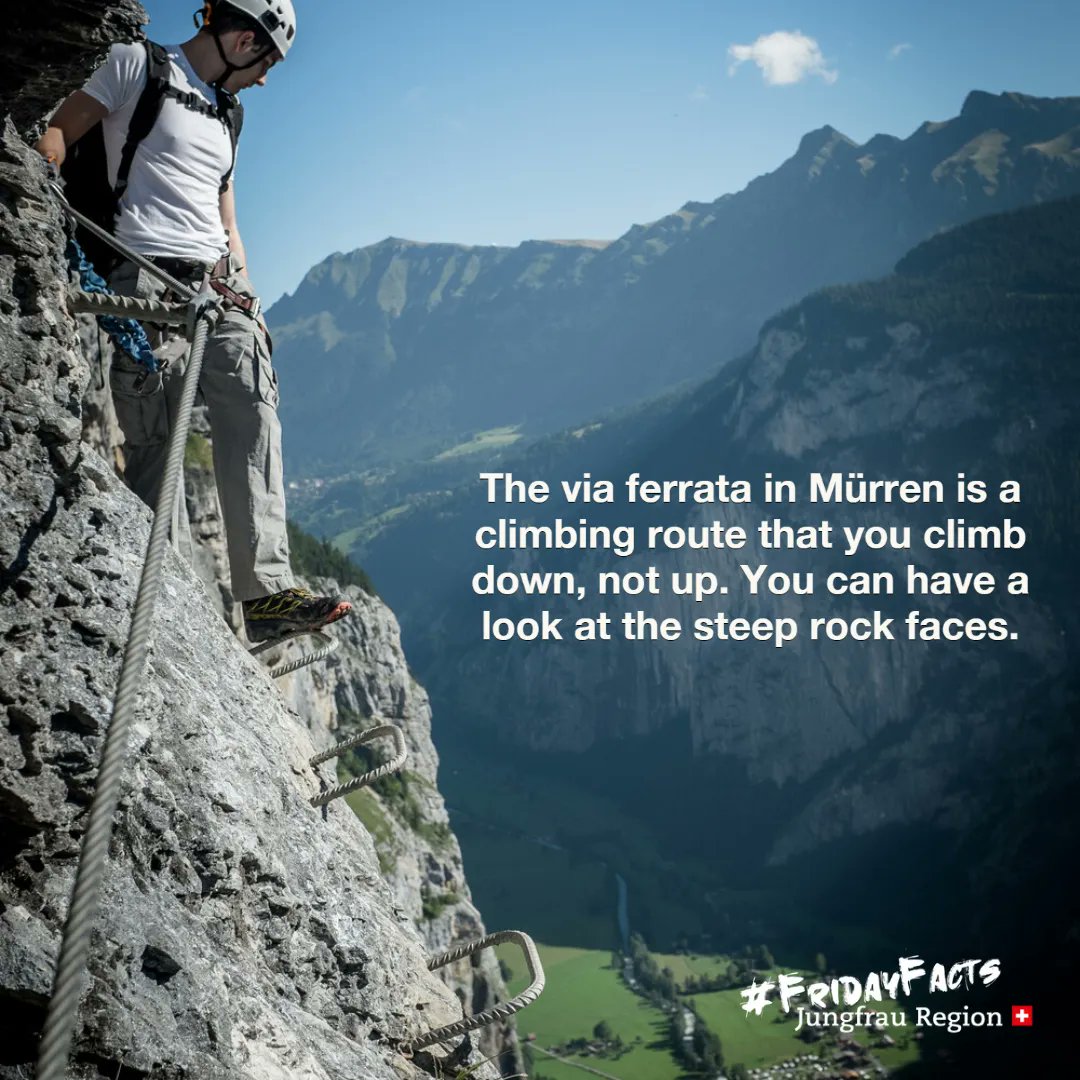 Did you know? 💡

#FridayFact

@murren007 | @madeinbern | @MySwitzerland_e 

#DiniWält #jungfrauregion #muerren #switzerland #madeinbern #myswitzerland #inLOVEwithSWITZERLAND #viaferrata #climbing #cliffs