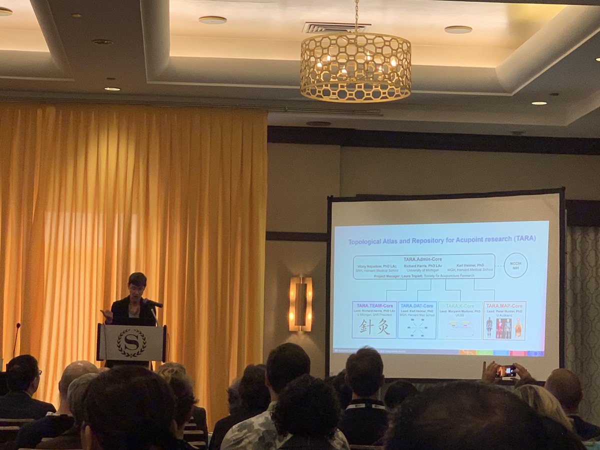 Absolutely amazing to hear about newly funded TARA <a href="/NCCIH_Director/">David Shurtleff, Ph.D.</a> <a href="/NIH_NCCIH/">NIH NCCIH</a> to bring anatomy, physiology, data science, &amp; TCM to advance science of #acupuncture <a href="/SAR_acuresearch/">Society for Acupuncture Research</a> congrats to <a href="/VitalyNapadow/">Vitaly Napadow</a> &amp; team!