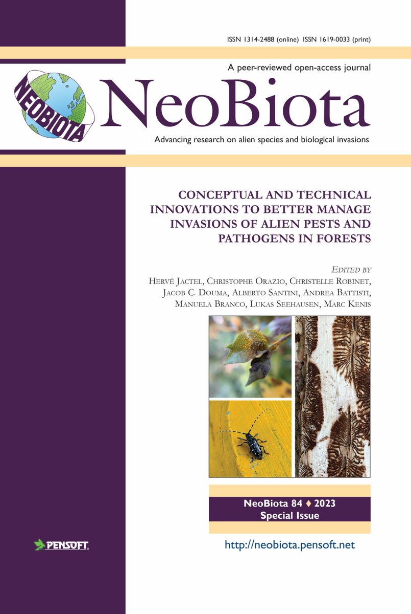 The new Special Issue #HOMED_SI "Conceptual and technical innovations to better manage invasions of alien pests and pathogens in forests" gathers publications deriving from the research carried out within the #Horizon2020 <a href="/ProjectHOMED/">HOMED</a> 

neobiota.pensoft.net/issue/3764/