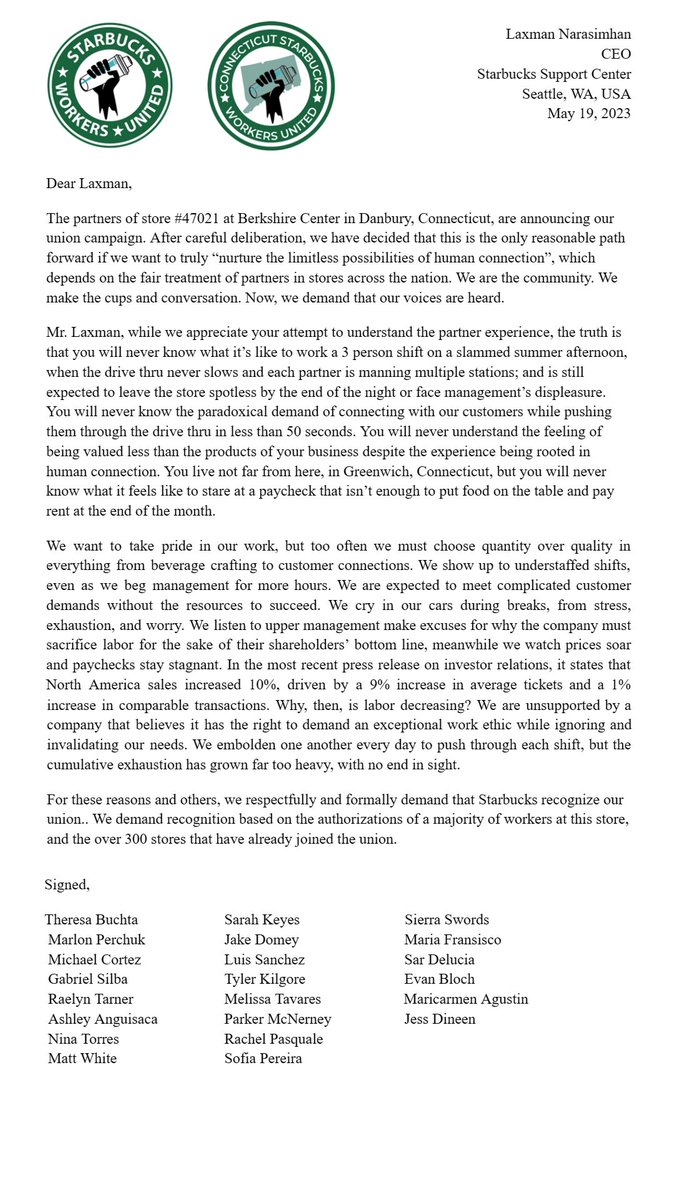 Today we announce our petition of unionization.

Every single partner has unanimously agreed.  We are ready. We are excited. We Will no longer be disposable.

Cry 'Havoc!' and let slip the dogs of war.