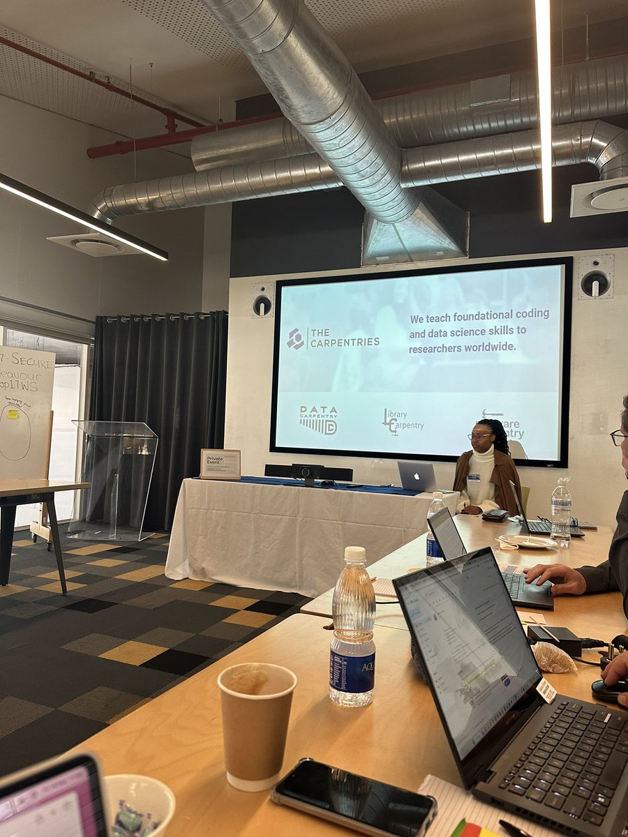 AngeliquePhd's tweet photo. What a great morning of collaboration! Wonderful hearing about the impact of @thecarpentries community globally! https://t.co/9i4CkJ4TuY