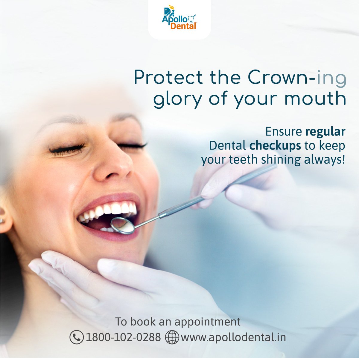 ApolloWhiteDen2's tweet image. Periodic visits to your dentist are more essential than
you probably think. It helps prevent tooth decay and
keeps them shining and strong forever. To book an appointment, Call us at 1800-102-0288

#dentalcare #apollodental ​#regularcheckup #healthcheckup