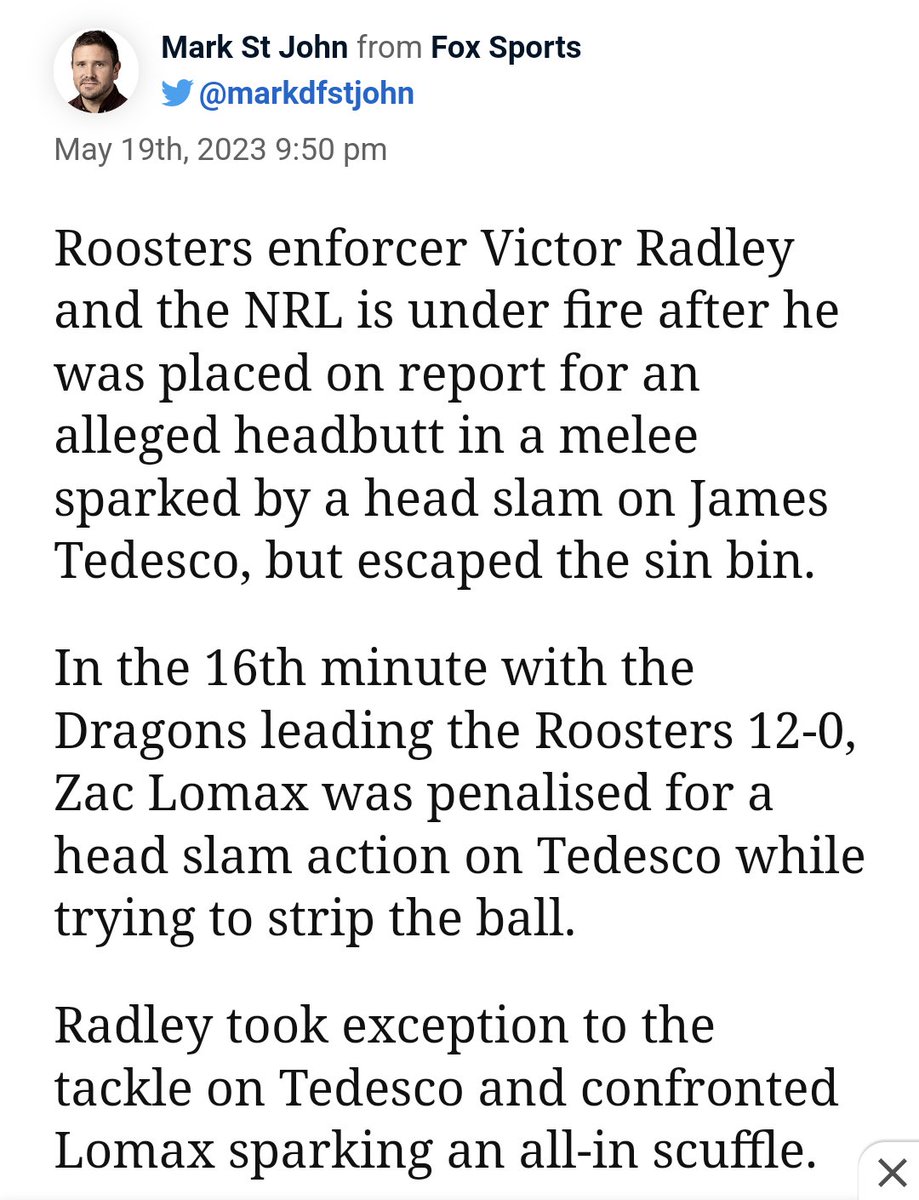 NickAnd58661111's tweet photo. @MarkDFStJohn you watch the game champ? Repeated references to Lomax head slamming Tedesco?!? https://t.co/uJ554rpVzH