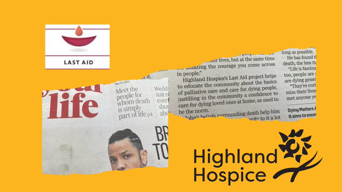 How pleased were we to be mentioned in the Your Life supplement from <a href="/PressandJournal/">Press And Journal</a>  last week on page 6? This was part of a feature to coincide with Dying Matters Awareness week. Subscribers can read the full article here
pressandjournal.co.uk/supplements/
hospiceuk.org/our-campaigns/…