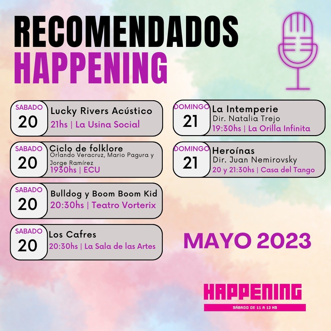 Desde <a href="/happeningunr/">HappeningUNR</a>  armamos el recomendado de la semana con un abanico de eventos culturales para que disfrutes en #Rosario