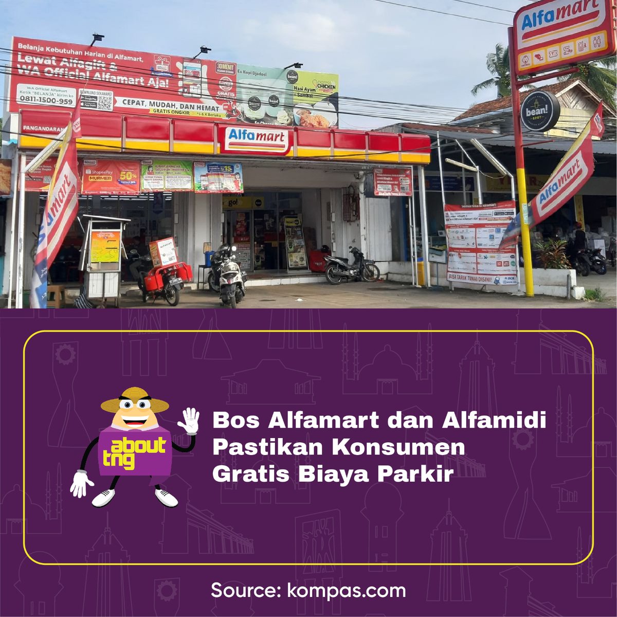 Toko retail Alfamart dan Alfamidi memastikan bahwa para konsumen yang parkir untuk berbelanja di gerai tidak dibebankan biaya parkir.

Walau demikian, selalu saja ada petugas parkir liar yang mengutip biaya.

Presiden Direktur PT Sumber Alfaria Trijaya, Anggara Hans Prawira