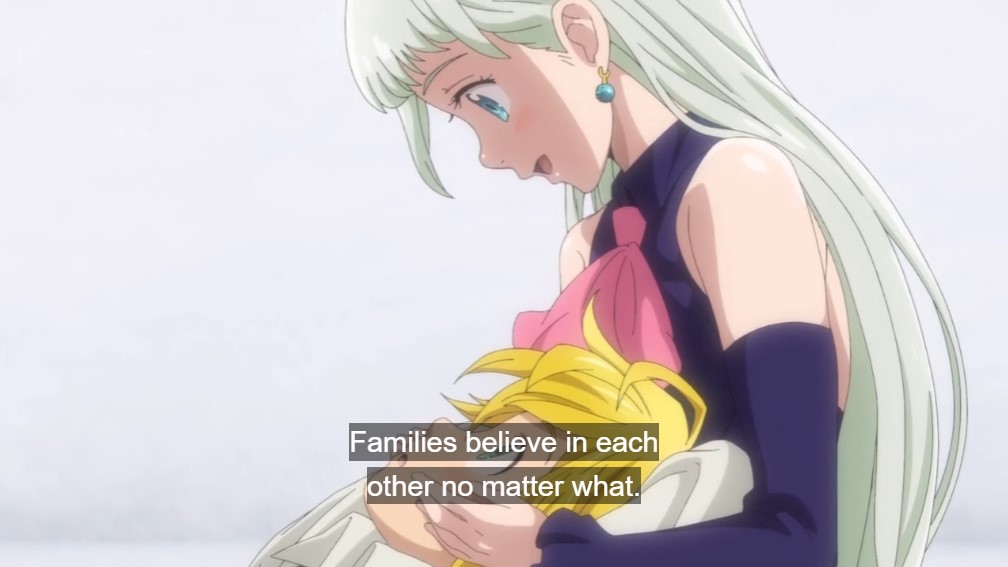 TheseAnimeLines's tweet photo. Families believe in each other no matter what. My father and sisters taught me that.
~ Liones Elizabeth || Seven Deadly Sins: Cursed by Light

#Anime #AnimeQuotes #Quotes #QuotesDaily #AniTwt #SevenDeadlySins #CursedByLight #Elizabeth #Meliodas #Family #Believe https://t.co/6UIBJS7CAC